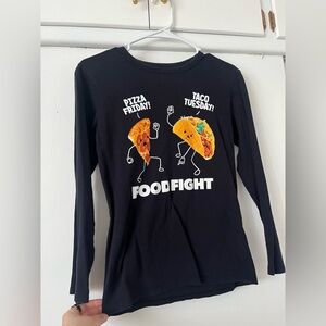 The Children's Place Black Food Fight Long Sleeve Tee